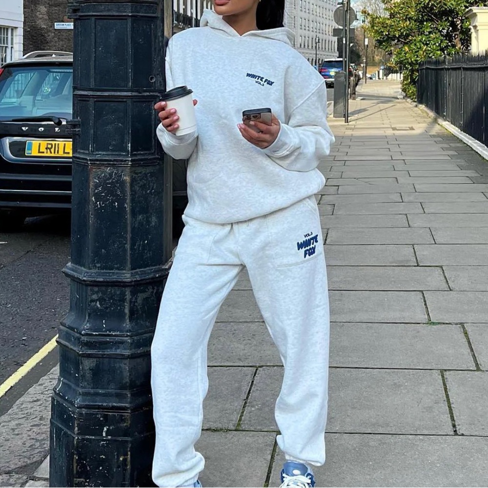 White Fox Sweatshirt set
